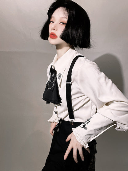 Night Crow Magic Lolita Prince Cape Shirt Suspender Dress Set