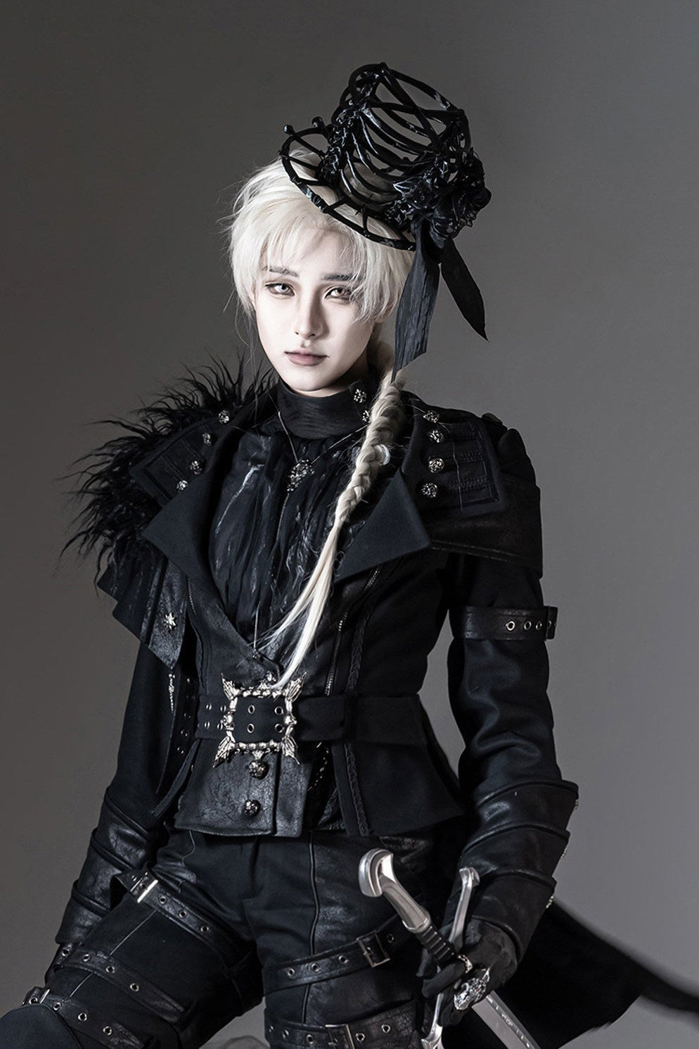 [pre-order Deadline: June 8] Phantom Knight Series Flower Veil Skeleton Hat + Mini Hat