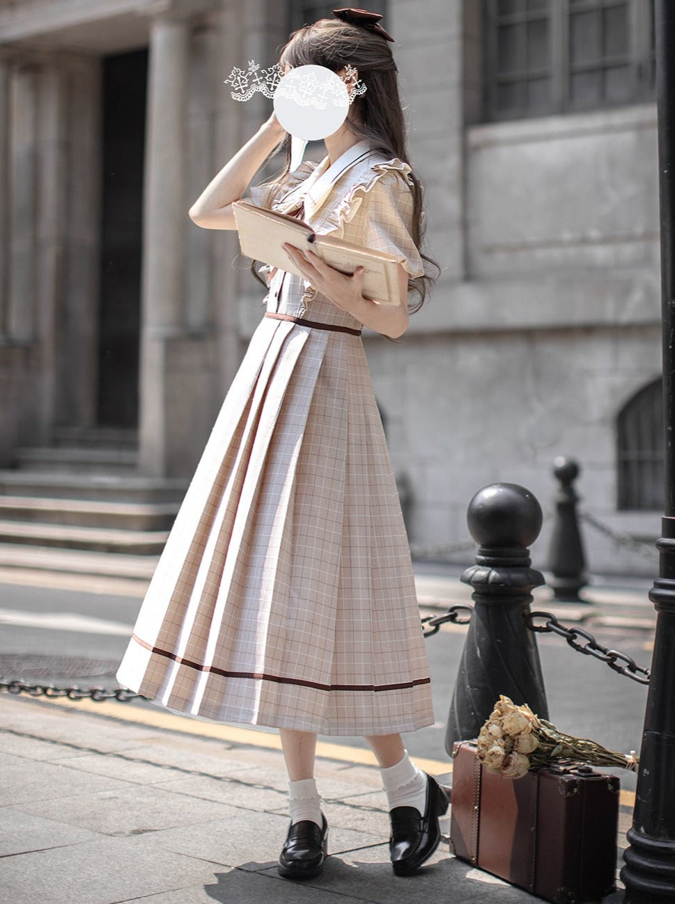 [pre-order] Ruffled Plaid Retro Dress