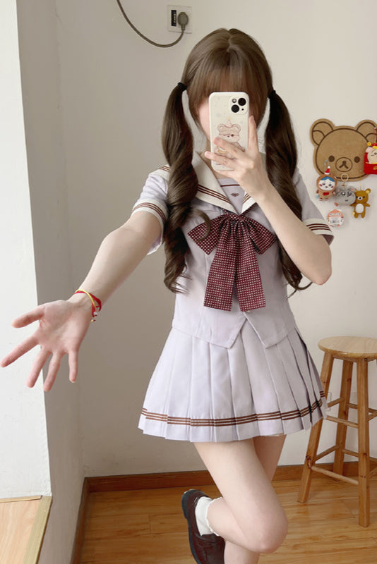 Retro Color Sweet Sailor Dress