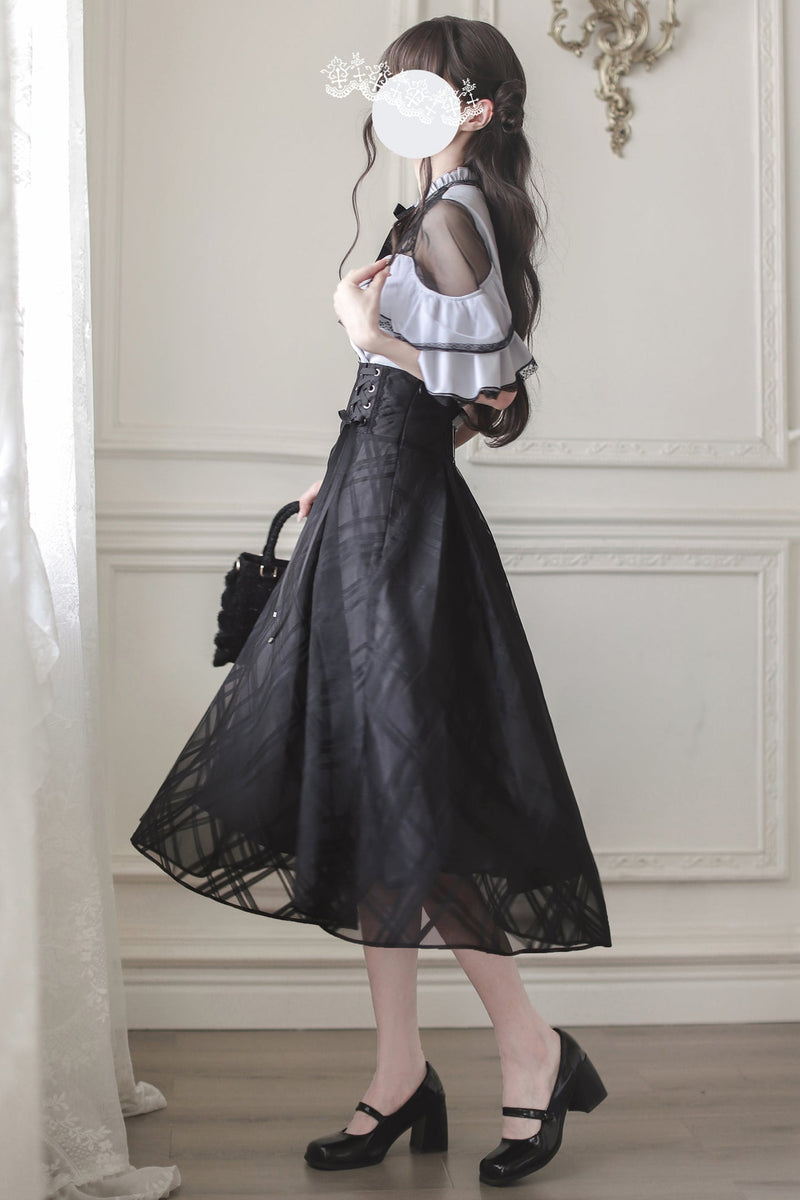 [reservations] Dark Top + Long Skirt + Ribbon