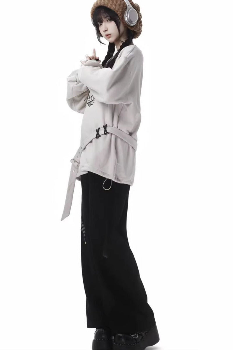 Gray Tone Shadow High End Star Cross Patch Buckle Coat Set