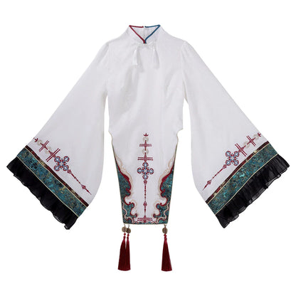 Cyber Chinese Fantasy Lolita Dress + Top + Outerwear + Skirt + Leg Warmers
