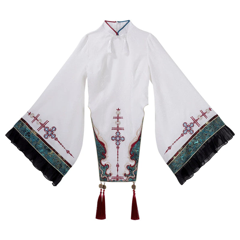 Cyber Chinese Fantasy Lolita Dress + Top + Outerwear + Skirt + Leg Warmers