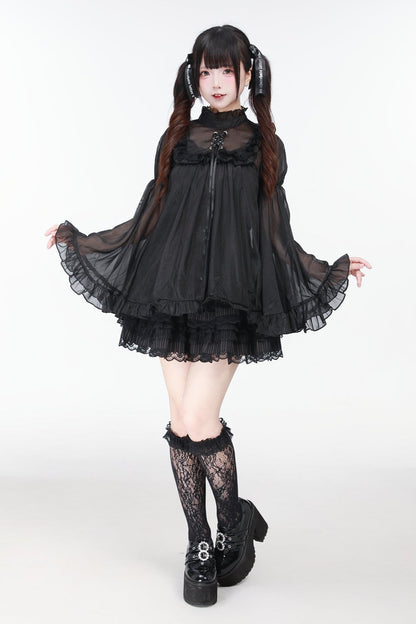 Jirai Bird Suspender Dress + Sheer Sleeve Top