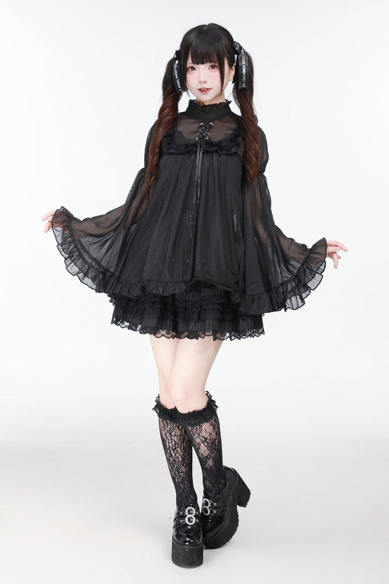 Jirai Bird Suspender Dress + Sheer Sleeve Top