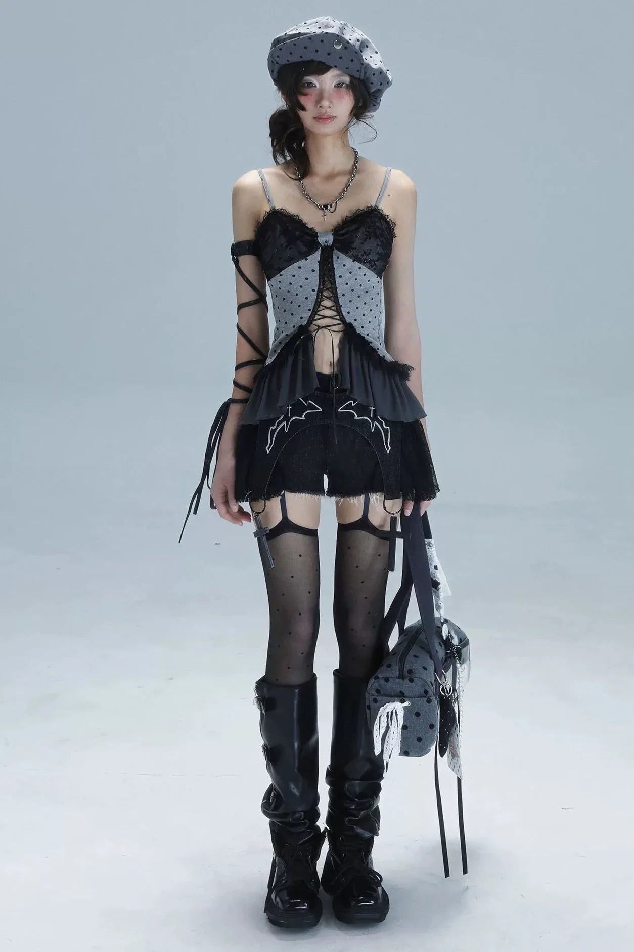 Y2k Dot Lace Camisole