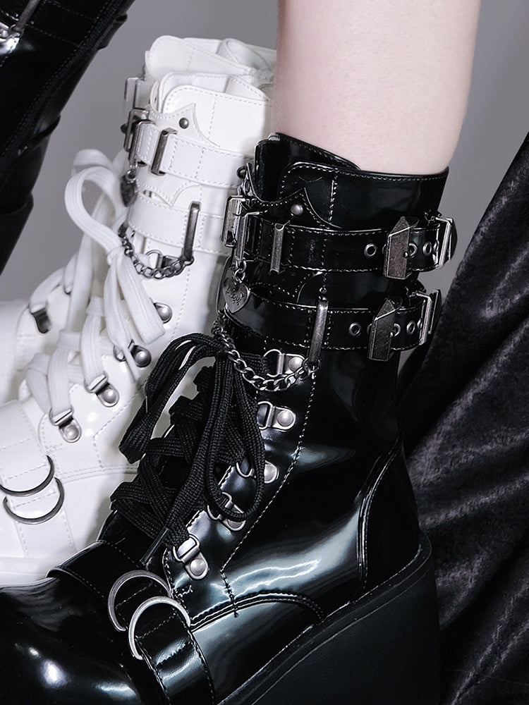 Subculture Night Short Boots Round Toe Muffin Boots