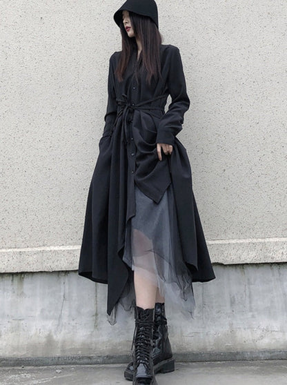 Hepburn Loose Shirt Dress