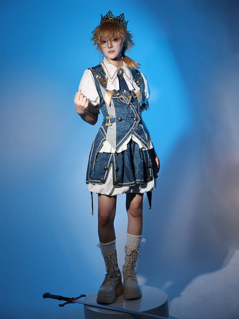 Forever Island Prince Lolita Top + Balloon Pants + Vest