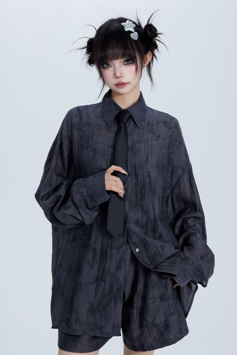 Summer Tencel Shirt & Shorts Set