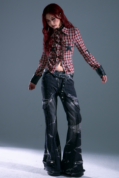 Punk Retro Plaid Shirt