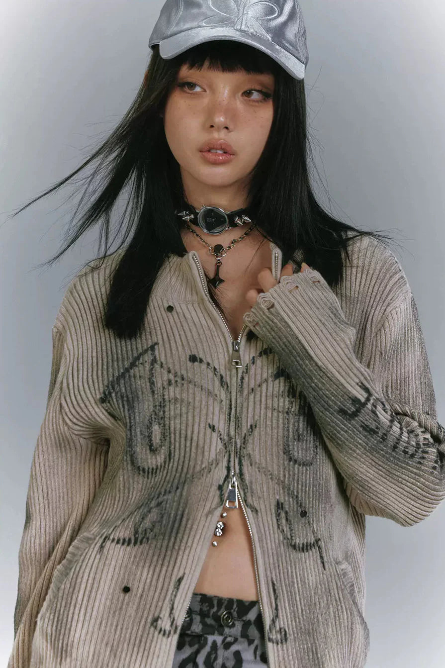 Dark Mode Zipper Top