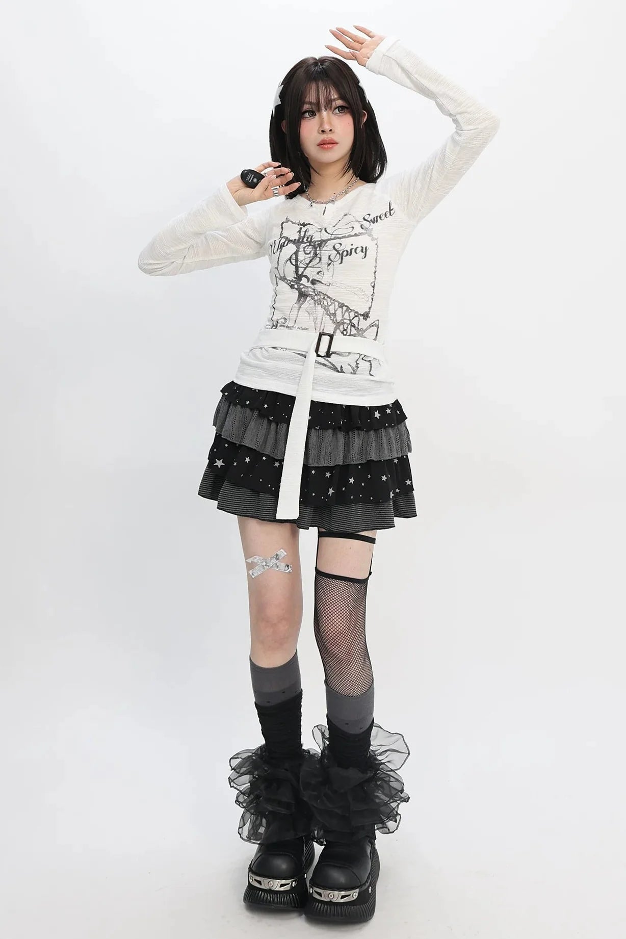 Graphic Ribbon Print Top