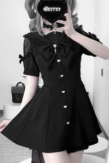 Dark Knight Jirai Top + Ruffle Pants