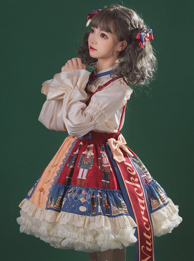Red Snow Lolita Jumper Skirt + Clara Blouse