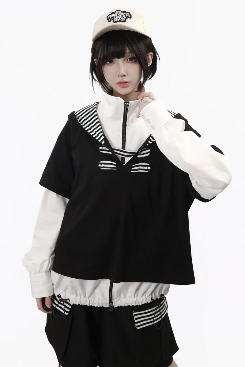 Space Preload Zip Up Jacket + Hooded Top + Pants + Leg Warmers + Tie