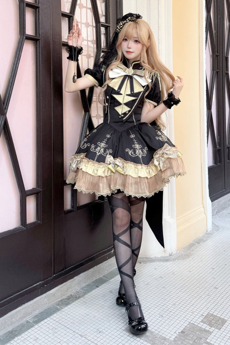 Dark Lolita Dress + Shawl