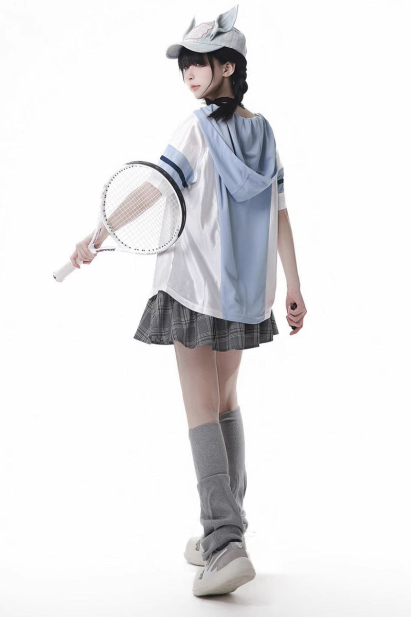 Sporty Top + Hooded Top + Tiered Culottes