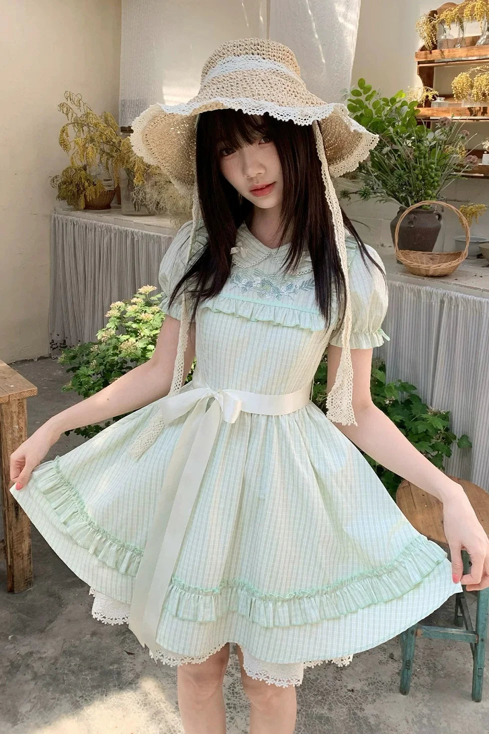 Lace Trim Sweet Dress