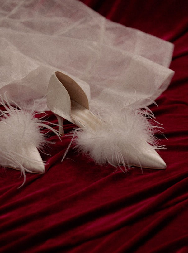 Light Feather Fairy High Heels
