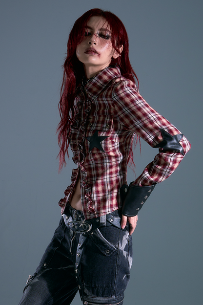 Punk Retro Plaid Shirt
