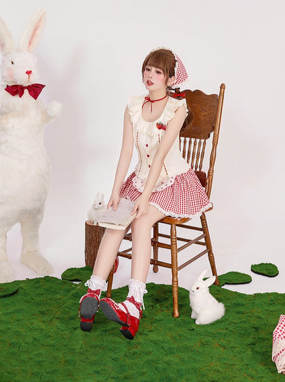 Sweet Girly Shirt + Camisole + Skirt
