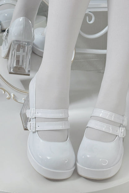 [pre-order] Cross Aria Gothic Lolita Clear Shoes