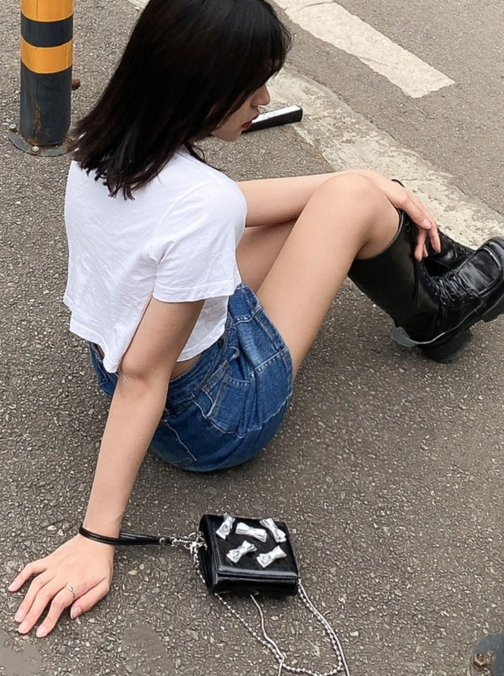 Ribbon Chain Mini Bag