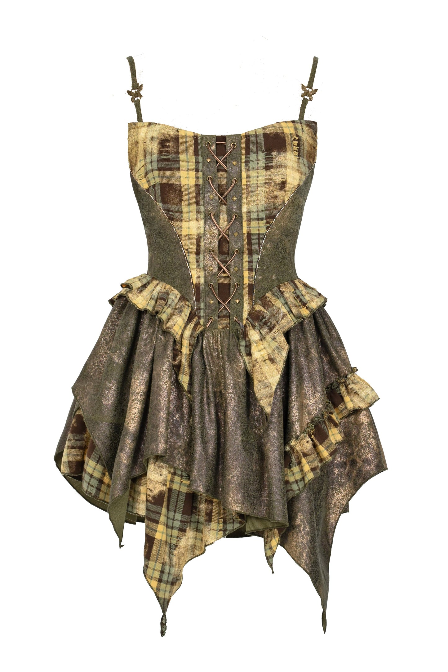 [pre-order] Y2k Plaid Retro Suspender Dress