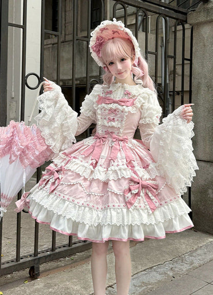 [pre-order] Lily's Tea Party Antique Lolita Dress Complete
