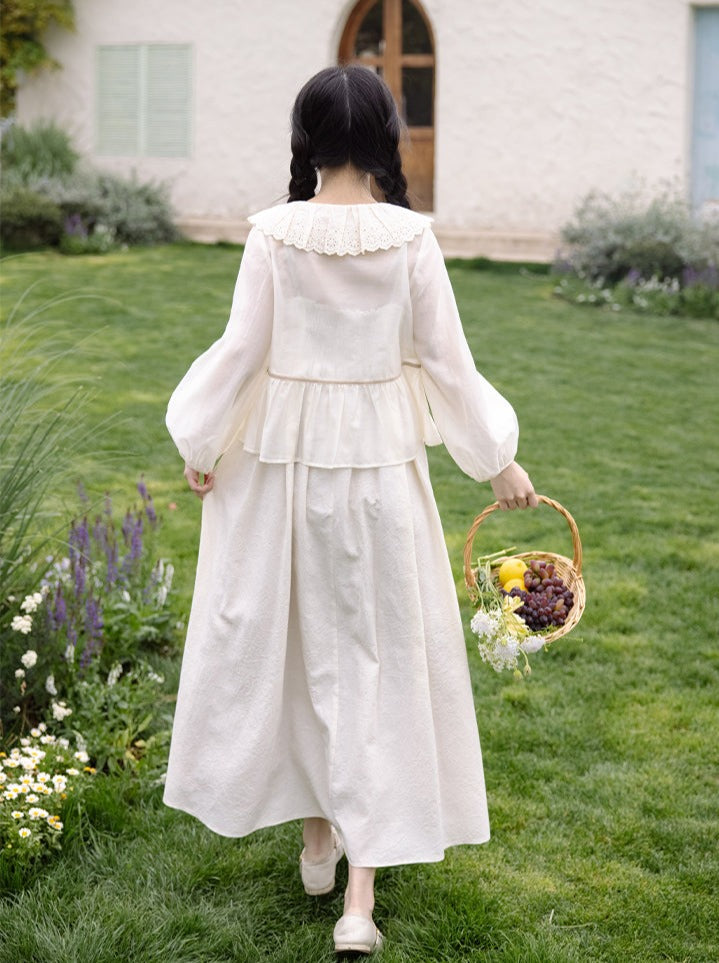 [pre-order] Retro Flower Sweet Top + Long Skirt