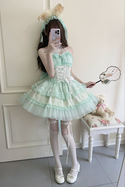 Halter Neck Sleeveless Sugar Lolita Dress