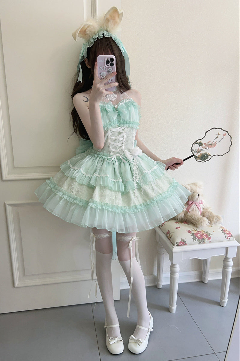 Halter Neck Sleeveless Sugar Lolita Dress