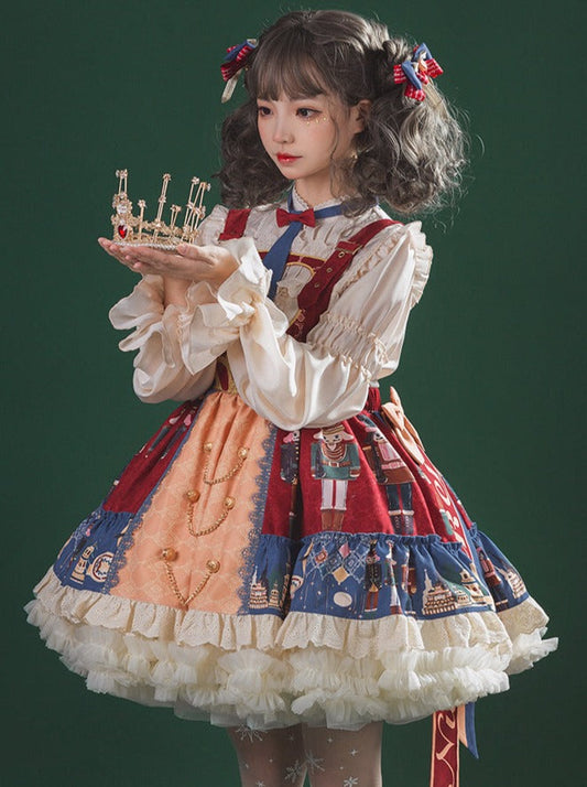 Red Snow Lolita Jumper Skirt + Clara Blouse