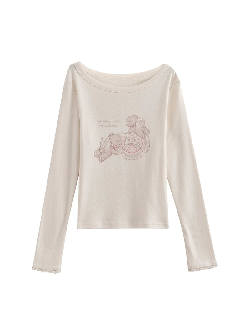 Lace Patchwork Angel Bear Top