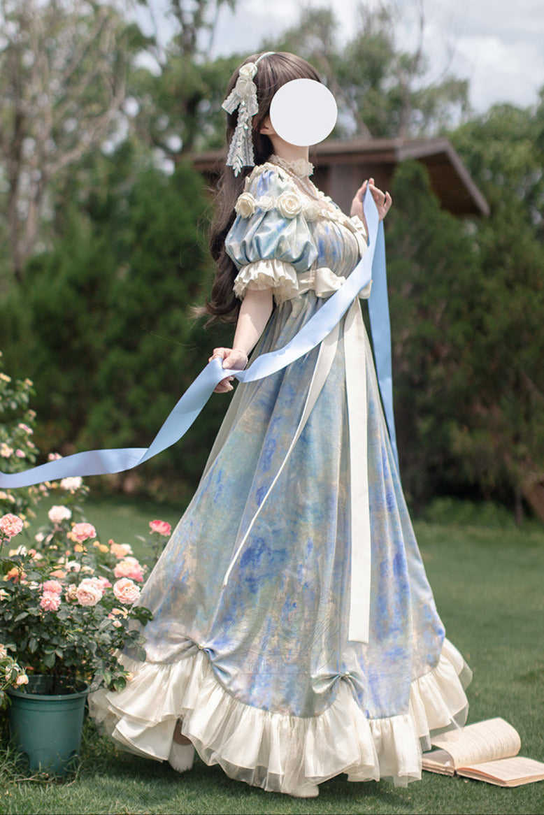 [order Deadline: December 30] Sun and Moon Poem Oil Paint Rose Dress Complete Set
