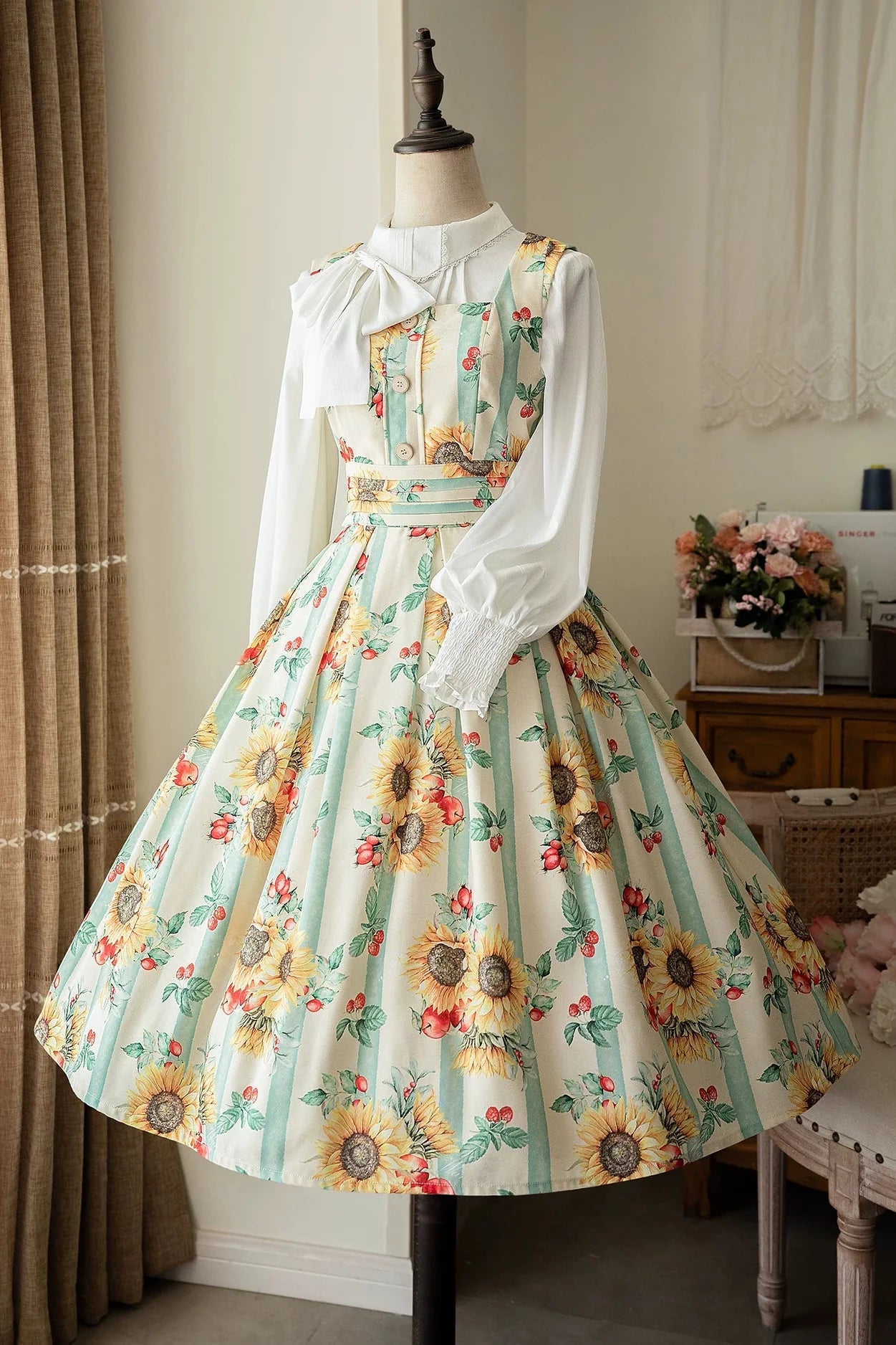 Retro Sleeveless Dress + Shirt