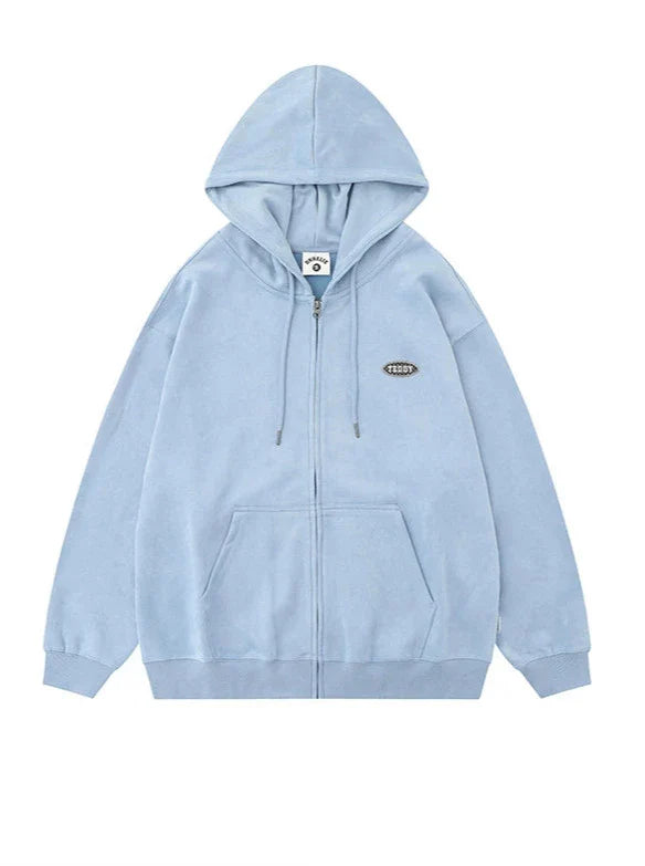 Suede Hooded Sweatshirt Lazy Style Set