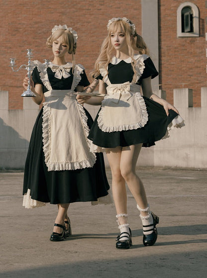 Pleated Lace Maid Dress
