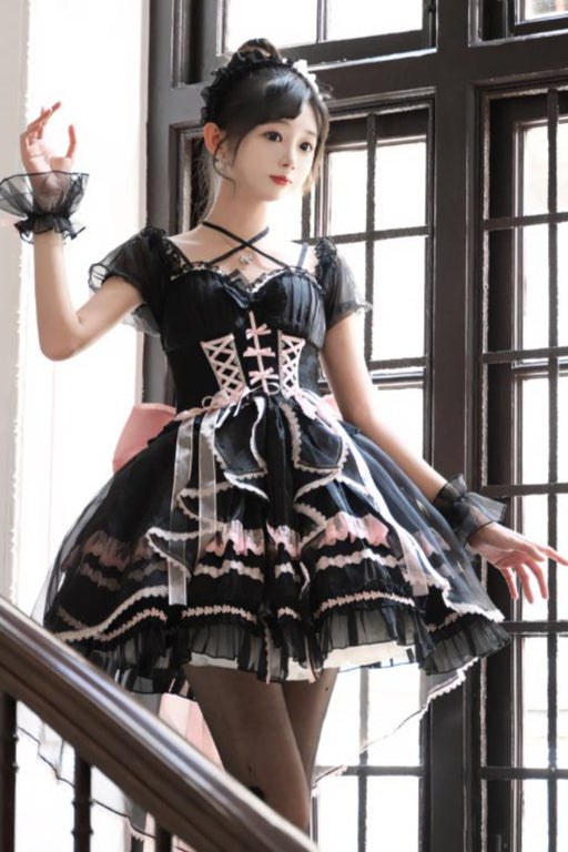 Fantasy Lace Up Design Princess Lolita Dress