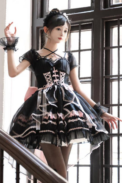 Fantasy Lace Up Design Princess Lolita Dress
