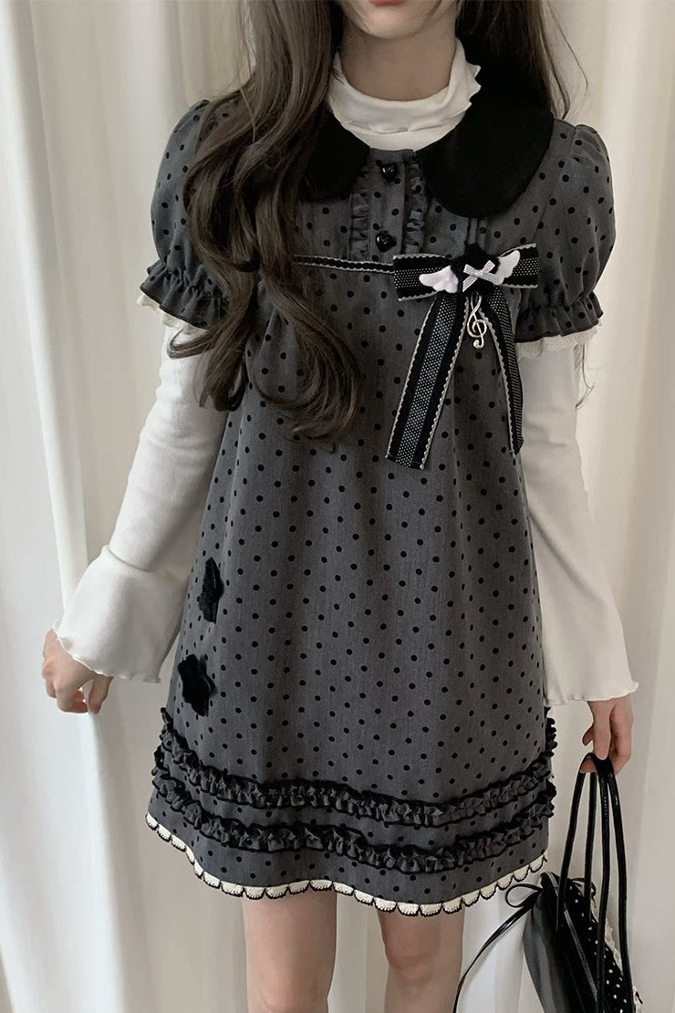Star Wish Dot Dress + Inner Top