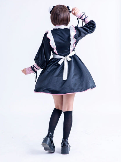 Chinese-style Red Panda Maid Lolita Dress + Accessories