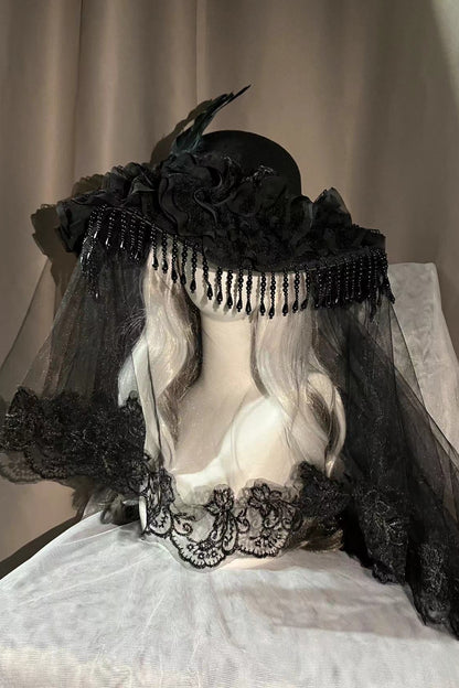 Sheer Lace Lolita Gothic Hat
