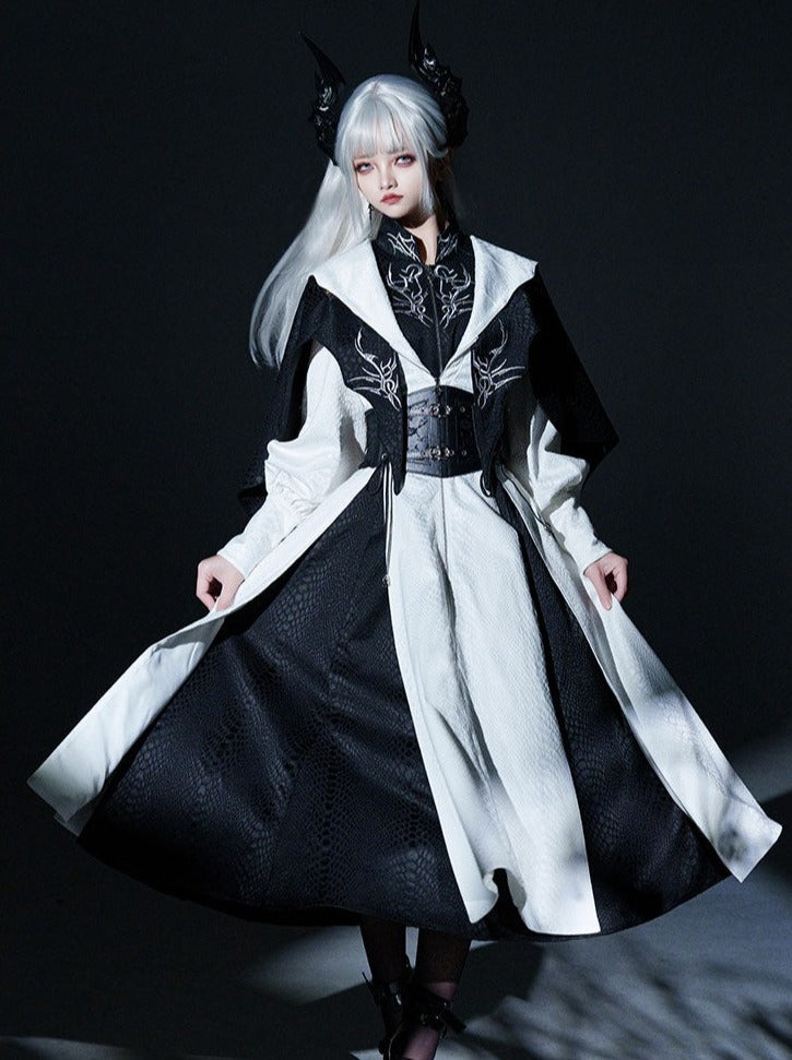 [limited Quantity] Dragon Scale Gothic Lolita Jumper Skirt + Long Coat