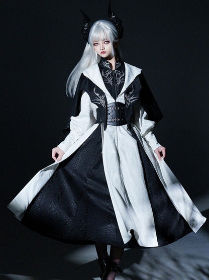 [limited Quantity] Dragon Scale Gothic Lolita Jumper Skirt + Long Coat
