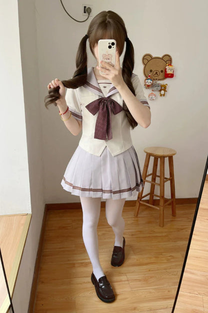 Retro Color Sweet Sailor Dress