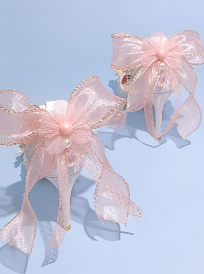 Heels With Pearl Rhinestones