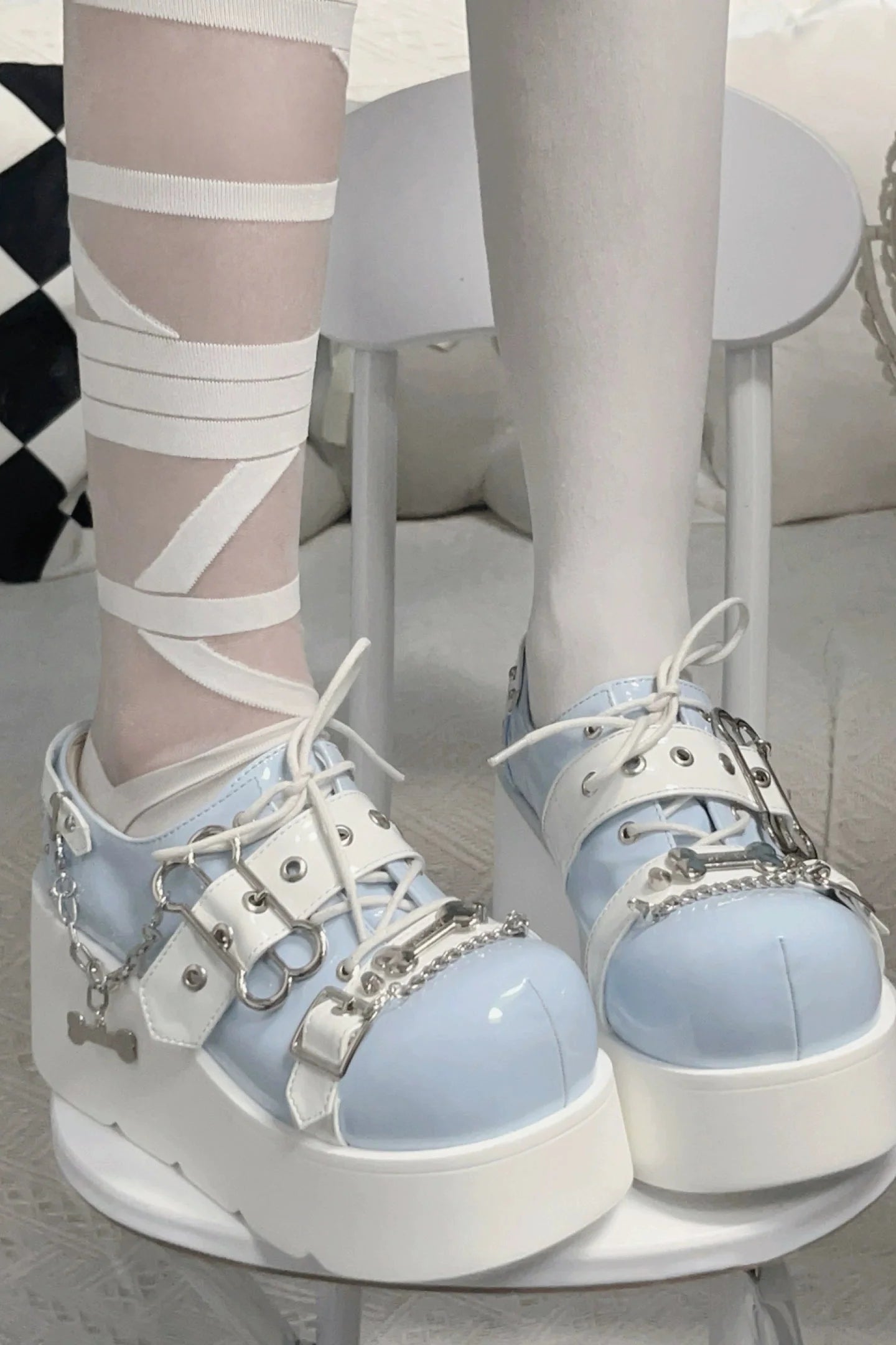 Lantern Angel Bone Platform Shoes